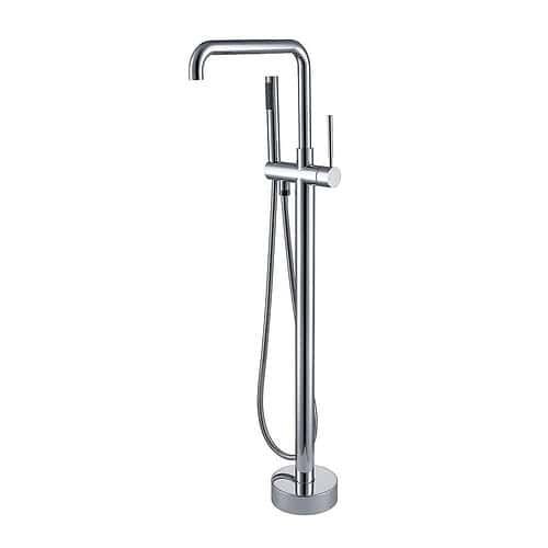 Stainless steel single handle floor mounted freestanding tub filler | SF574 12 01 2 - Chrome finish