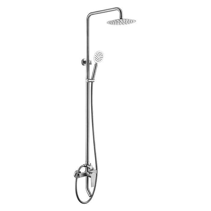 Stainless steel shower column with hand attachment | SO807 13 16 2 - Brushed steel