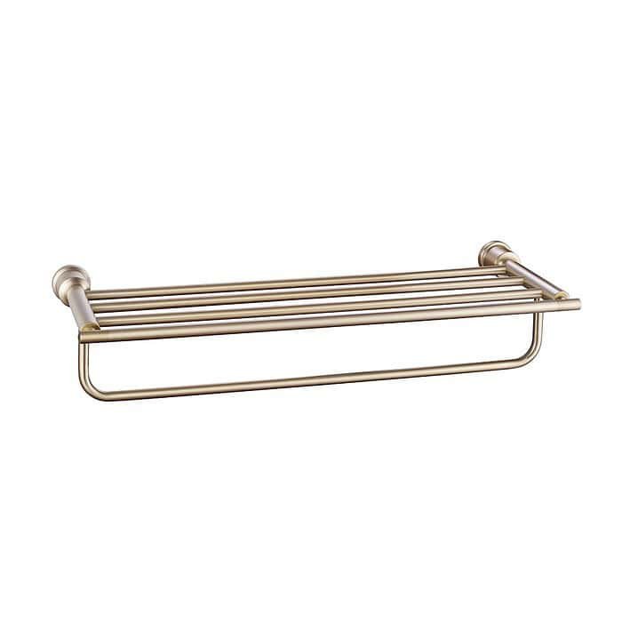 bathroom shelf with hand towel bar