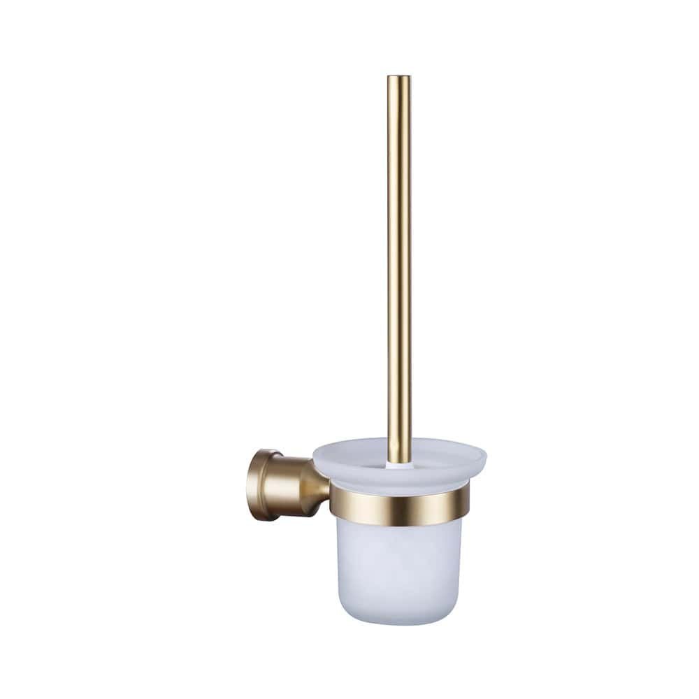 wall-mount toilet brush holder set