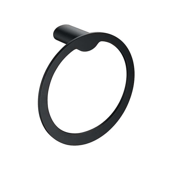 Stainless steel round towel ring | A166 04 31 2 - matte black