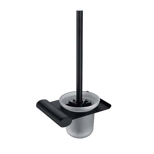 Stainless steel toilet brush and holder set | A166 09 31 2 - Matte black