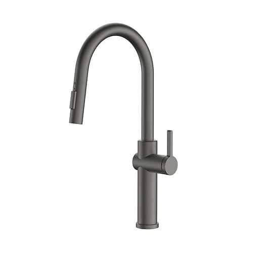 Stainless steel single handle pull down sprayer kitchen faucet | K759 01 45 2 - gunmetal