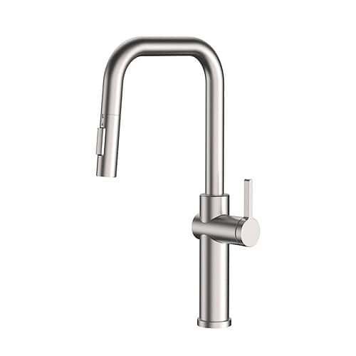 Stainless steel pull down U spout kitchen tap | K759A 01 16 2 - Brushed steel