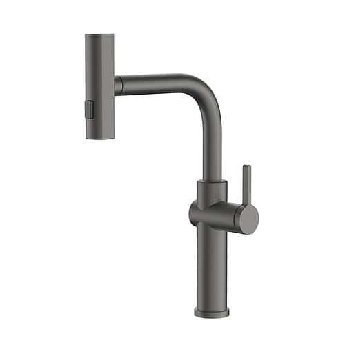 Stainless steel gooseneck kitchen sink mixer | K759 03