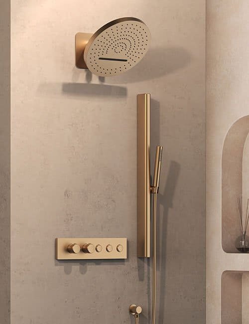 Luxury built-in shower system - thermostaic