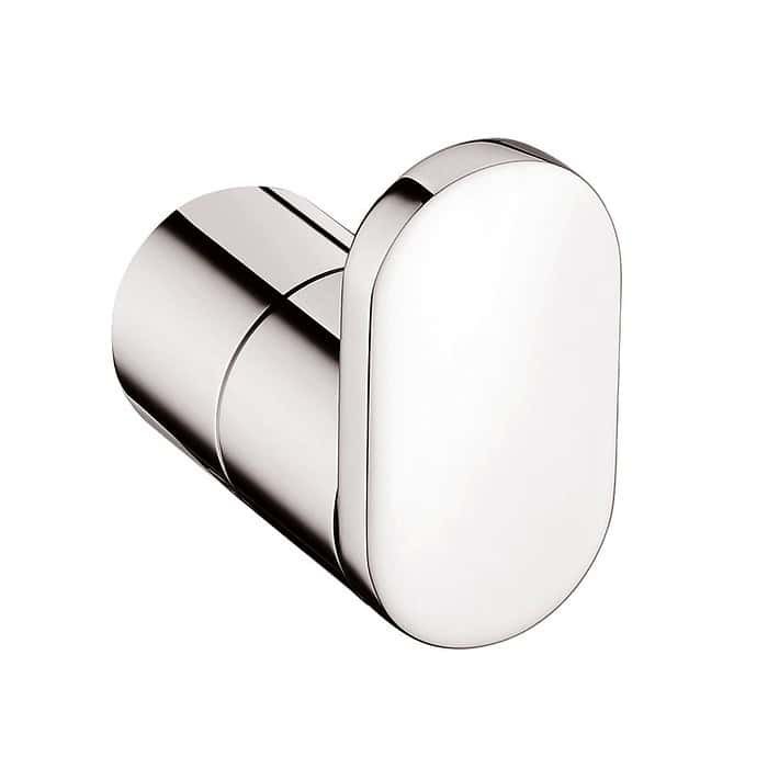 Stainless steel single chrome bath hook - Brushed Steel