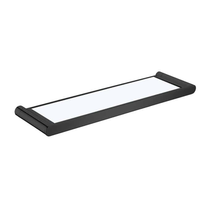 Stainless steel base glass towel holder - Matte black