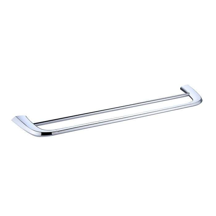 Zinc alloy modern double towel bar - Chrome