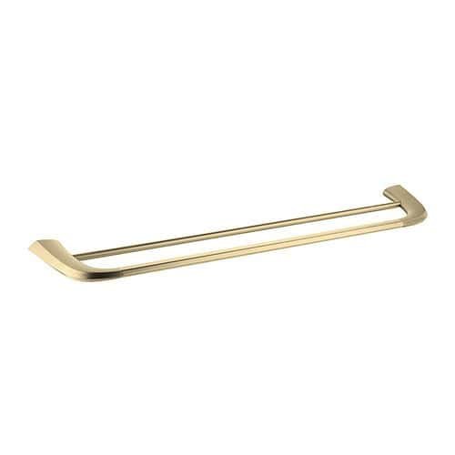 Zinc alloy modern double towel bar - Brushed Gold