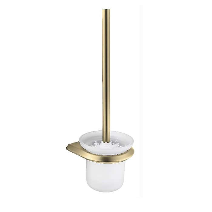 Zinc alloy base wall mounted toilet brush set - Brushed Gold