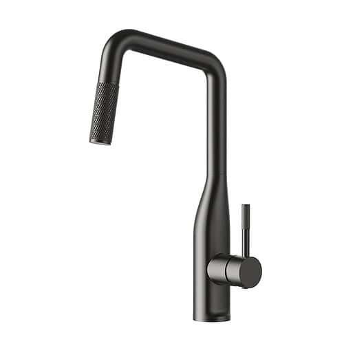 stainless steel kitchen sink faucet with pull down sprayer | K771G 01 31 2 - matte black