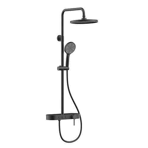 Stainless steel 3 functions push button shower system | SO844 13 31 8 - matte black