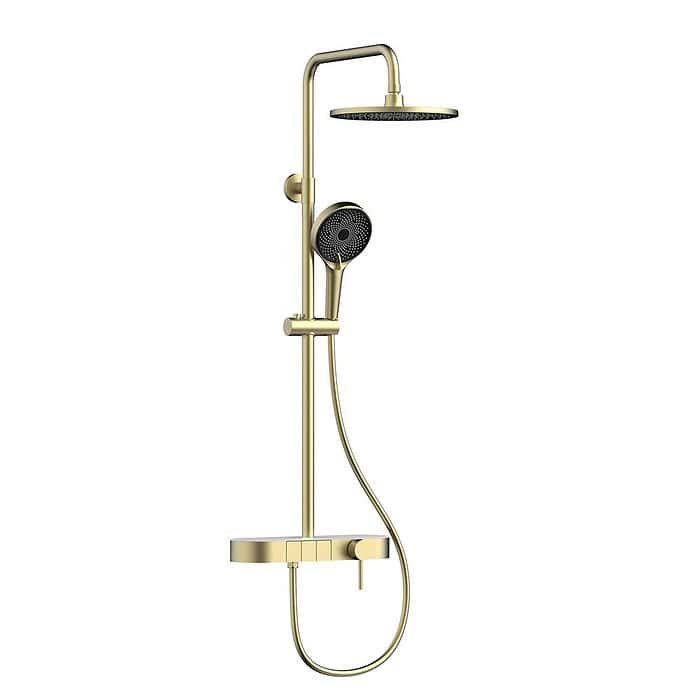 Stainless steel 3 pattern rain shower set system with push-button | SO877 13