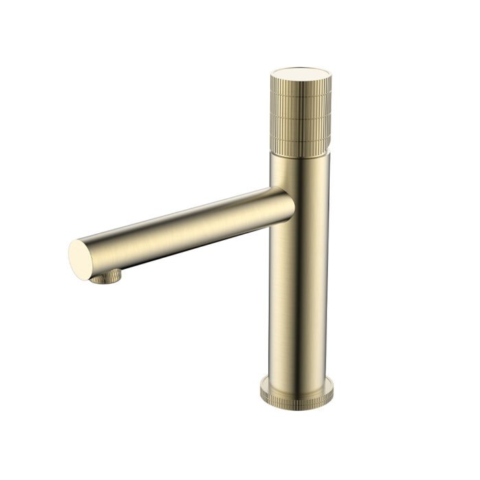 Stainless steel knurling bathroom sink faucet