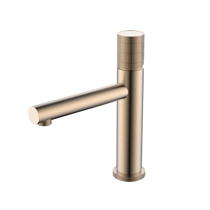 Stainless steel knurling bathroom sink faucet