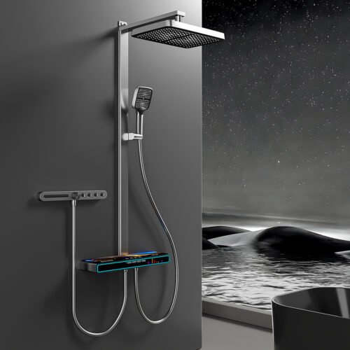 Gunmetal 4 Outlets Thermostatic Shower Column