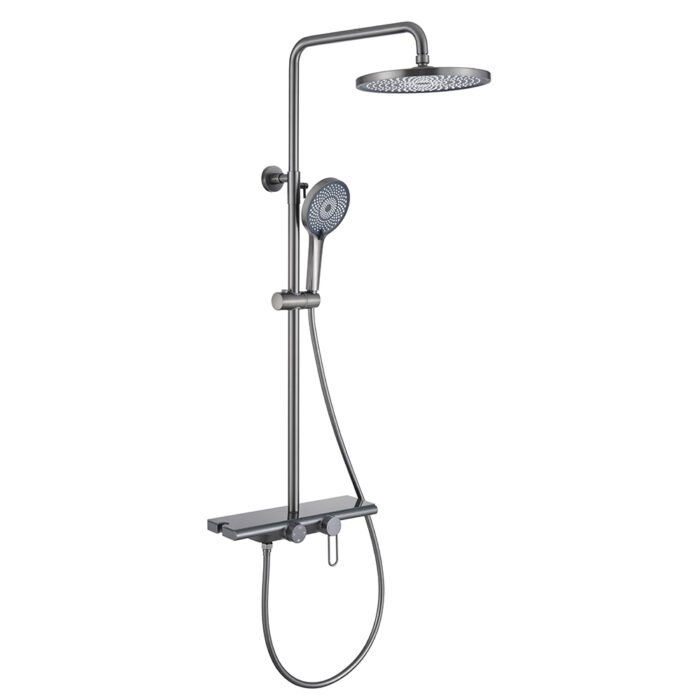 Chrome 3 functions push button single handle shower faucet | SO793 13