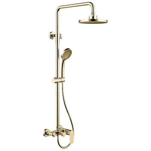 Brass exposed 3 way shower faucet