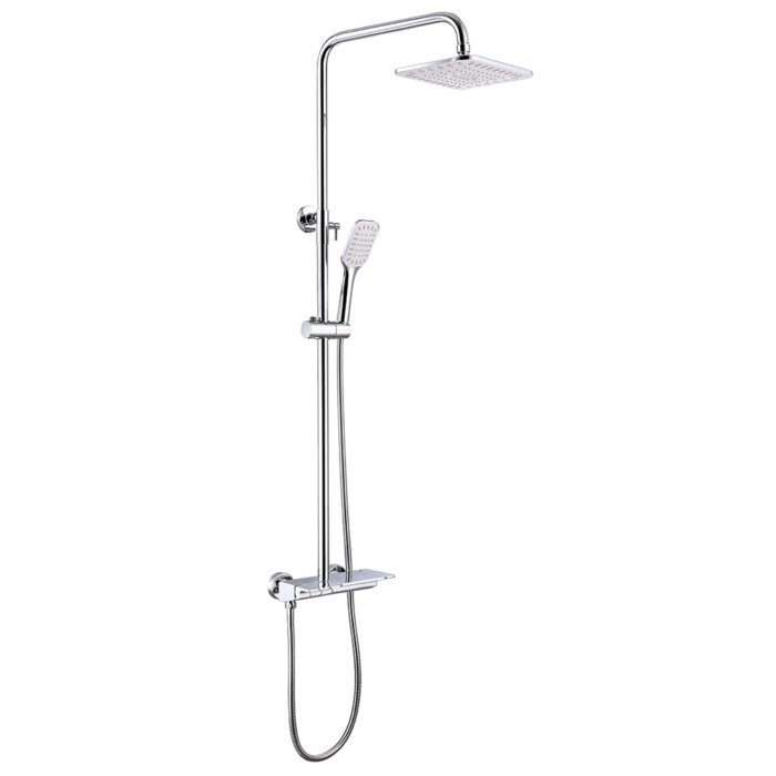 Exposed mount brass shower system with single handle | SO988 13