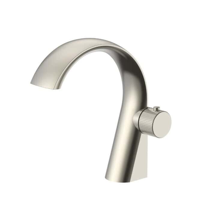 Brass luna single hole bathroom taps with knob | B030 01 - Image 7