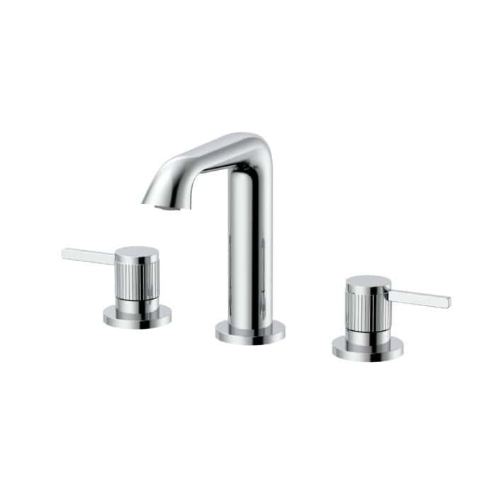 Brass dual knurled handle right angle faucet | B1006 04 - Image 3