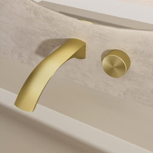 Luxury brass 2-hole wall mount faucet | B030 28