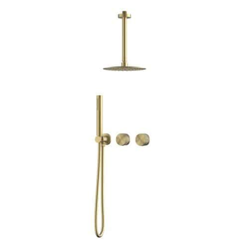 Gold concealed shower set with ceiling showerhead | SO056C 22